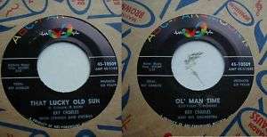 45 rpm RAY CHARLES Ol Man Time LUCKY OLD SUN JUKEBOX Record  