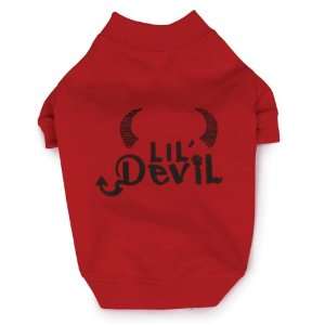   Zoey Polyester/Cotton Lil Devil Dog Tee, Medium, Red: Pet Supplies
