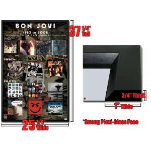 FRAMED JON BON JOVI 1983 2008 ALBUMS POSTER FR PP31787:  