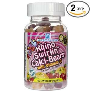  Rhino Swirlin Calci Bears + Vitamin D, 60 Count Bottles 