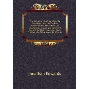   book entitled The salvation of all men, &c. Jonathan Edwards Books