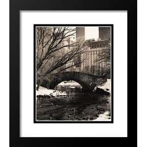 Chris Bliss Framed and Double Matted Art 20x23 Central Park Bridges 
