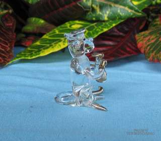 Small Hand Crafted Fair Trade Glass Art   Golden Monkey  