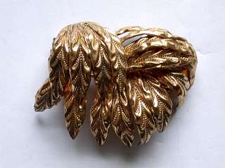 Art Nouveau A F Brevete Paris Gold Fur/Dress Clip Pin  