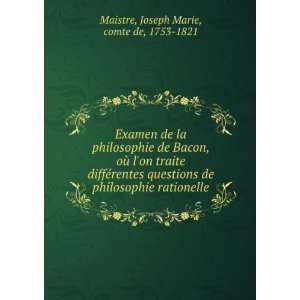   rationelle Joseph Marie, comte de, 1753 1821 Maistre Books