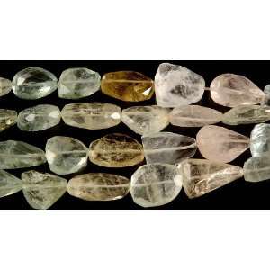  Faceted Aquamarine Flat Tumbles   