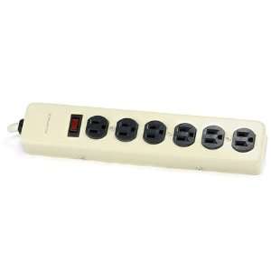  6 OutletPower Strip   200 Joules   Metal w/ 15ft Cord 