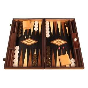  Walnut Root Backgammon Game Set   Wooden Board   Large 