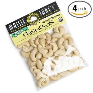Maisie Janes Organic Natural, Unsalted Cashews, 2.5 Ounce Packages 
