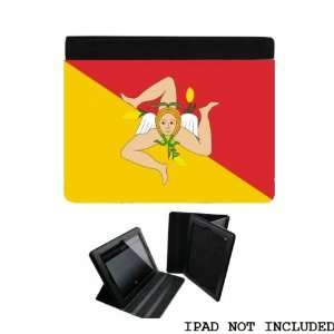 Sicily Sicilian Italy Flag iPad Leather and Faux Suede Holder Case 