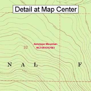 USGS Topographic Quadrangle Map   Antelope Mountain, Oregon (Folded 