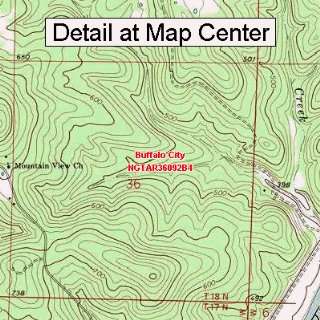  USGS Topographic Quadrangle Map   Buffalo City, Arkansas 