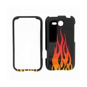  HTC Freestyle Black with Red Flame Fire Design Snap On 