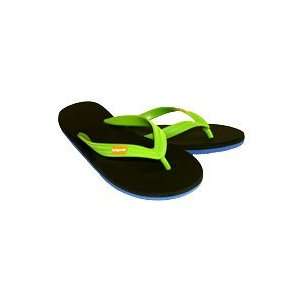   upper sole, royal blue lower sole, lime green strap) 