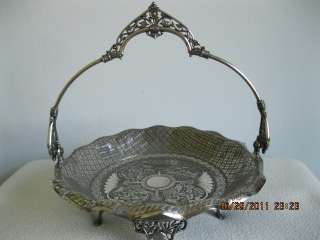 Extremely Ornate James Tufts Silverpate Basket. 100% Engraved Beauty 