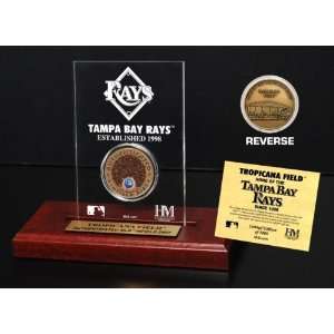 Tropicana Field Infield Dirt Coin Etched Acrylic Sports 