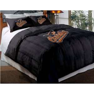  Baltimore Orioles Applique Full Twin Comforter Set with 