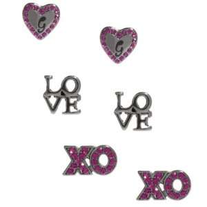  G by GUESS Love, G, Xo Stud Set, SILVER Jewelry