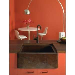 Bungalow Hand Hammered Copper Farmhouse Kitchen Sink Finish Brushed 