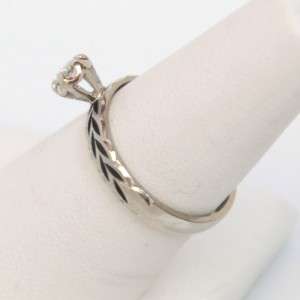 14K Vintagesque TruBrite Antique Diamond Engagement Ring (#465)  