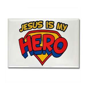  Rectangle Magnet Jesus Is My Hero 