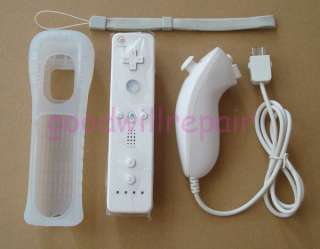 5x Remote + Nunchuck Controller For Nintendo wii WHITE  