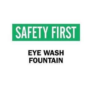 Sign,7x10,eye Wash Fountain,polyester   BRADY  Industrial 