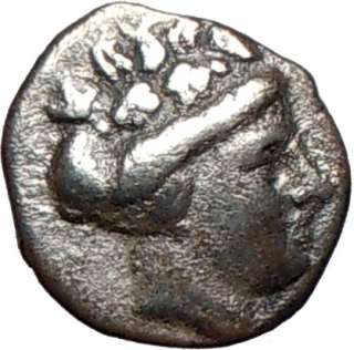 Histiaia Euboia 300BC Authentic Silver Ancient Greek Coin RARE Nymph 