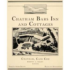  1937 Ad Chatham Bars Inn Cottages Cape Cod H Grant 