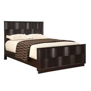  Modus Furniture Maui Wave King Size Panel Bed, Chocolate 