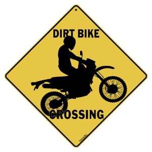  Dirt Bike Crossing Sign Patio, Lawn & Garden