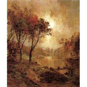   Francis Cropsey   32 x 38 inches   On the Ramapo River