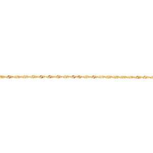  14K Gold 1.7mm Singapore Chain 16 Jewelry