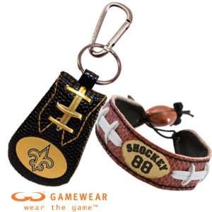  Jeremy Shockey New Orleans Saints Bracelet & Keychain Set 