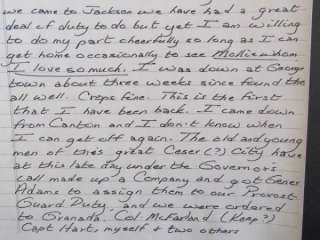 1864 Jackson Mississippi Confederate officer letter  
