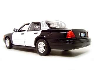 2001 FORD UNMARKED POLICE CAR 1:18 DIECAST BLACK/WHITE  