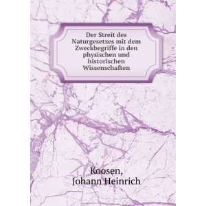   und historischen Wissenschaften Johann Heinrich Koosen Books