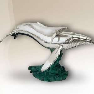    Whale Mother and Baby Silver Plated Sculpture: Home & Kitchen