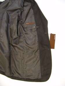 Perry Ellis Mens Faux Suede Leather Coat Blazer 40 R Button Jacket 