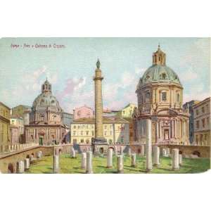   : 1900 Vintage Postcard Trajans Column   Rome Italy: Everything Else
