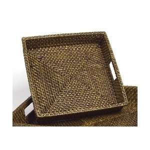  12 Square Rattan Tray / Brown (C8054) Beauty