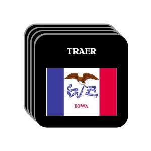  US State Flag   TRAER, Iowa (IA) Set of 4 Mini Mousepad 