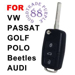 VW POLO PASSAT GOLF 3 buttons key fob Original packing removed 
