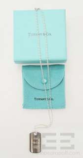 Tiffany & Co. Sterling Silver 1837 Tag Pendant Necklace  