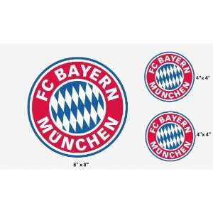  Set of 3   Bayern Munich F.C. sticker vinyl decal 