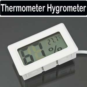 Mini Digital LCD Thermometer Humidity Temperature Hygrometer White 