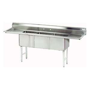   Spec Line Fabricated Three Compartment Pot Sink with Two Drainboards