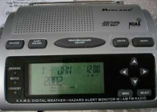 Midland All Hazards Alert Weather Radio AM/FM Alarm NOAA WR 300 Cost $ 