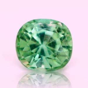  Cushion Tourmaline Green Facet 1.84 ct Natural Gemstone Jewelry