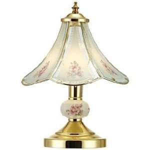  Flower Bouquet Polished Brass Touch Table Lamp